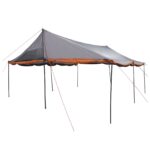 vidaXL Rodinný stan so strechou Šedá a oranžová 600 x 400 x 268 cm – Obrázok 4