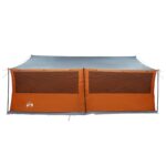 vidaXL Rodinný stan so strechou Šedá a oranžová 600 x 400 x 268 cm – Obrázok 7