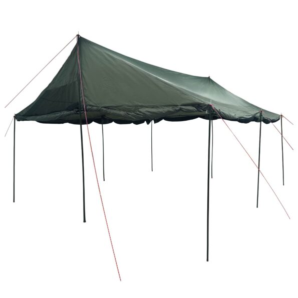 vidaXL Rodinný stan Armádna zelená 600 x 400 x 268 cm Polyester a oceľ – Obrázok 4