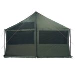 vidaXL Rodinný stan Armádna zelená 600 x 400 x 268 cm Polyester a oceľ – Obrázok 5