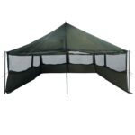 vidaXL Rodinný stan Armádna zelená 600 x 400 x 268 cm Polyester a oceľ – Obrázok 6