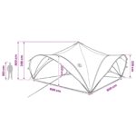 vidaXL Párty stan Zelená 600 x 600 x 400 cm Polyester a oceľ – Obrázok 10
