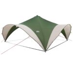 vidaXL Párty stan Zelená 600 x 600 x 400 cm Polyester a oceľ – Obrázok 2
