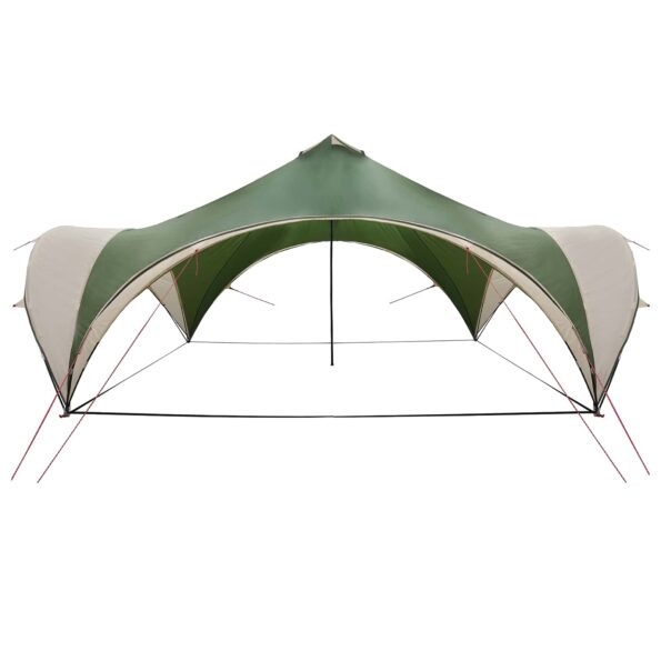 vidaXL Párty stan Zelená 600 x 600 x 400 cm Polyester a oceľ – Obrázok 3