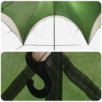 vidaXL Párty stan Zelená 600 x 600 x 400 cm Polyester a oceľ – Obrázok 6