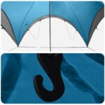 vidaXL Párty stan Modrá 600 x 600 x 400 cm Polyester a oceľ – Obrázok 6
