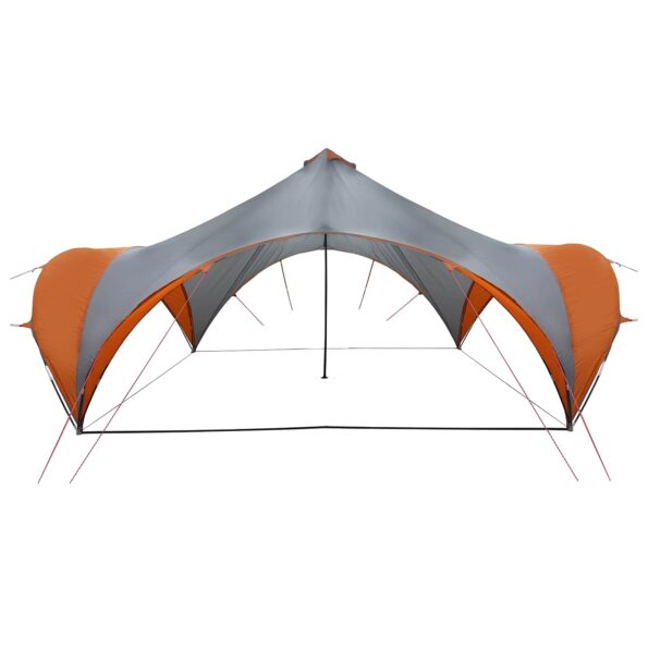 vidaXL Párty stan Šedá a oranžová 600 x 600 x 400 cm Polyester a oceľ – Obrázok 3