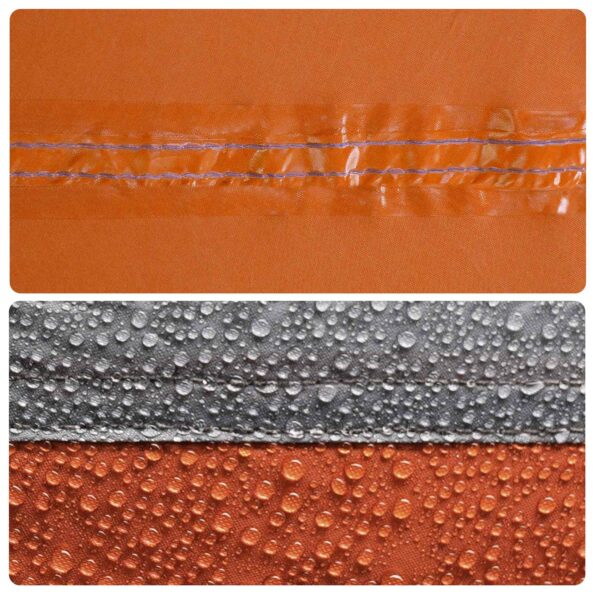 vidaXL Párty stan Šedá a oranžová 600 x 600 x 400 cm Polyester a oceľ – Obrázok 7