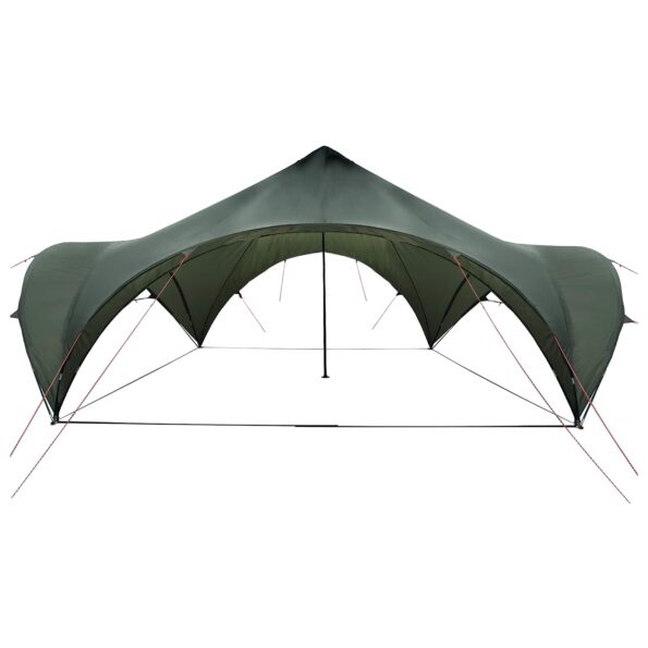 vidaXL Párty stan Armádna zelená 600 x 600 x 400 cm Polyester a oceľ – Obrázok 3