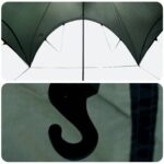 vidaXL Párty stan Armádna zelená 600 x 600 x 400 cm Polyester a oceľ – Obrázok 6