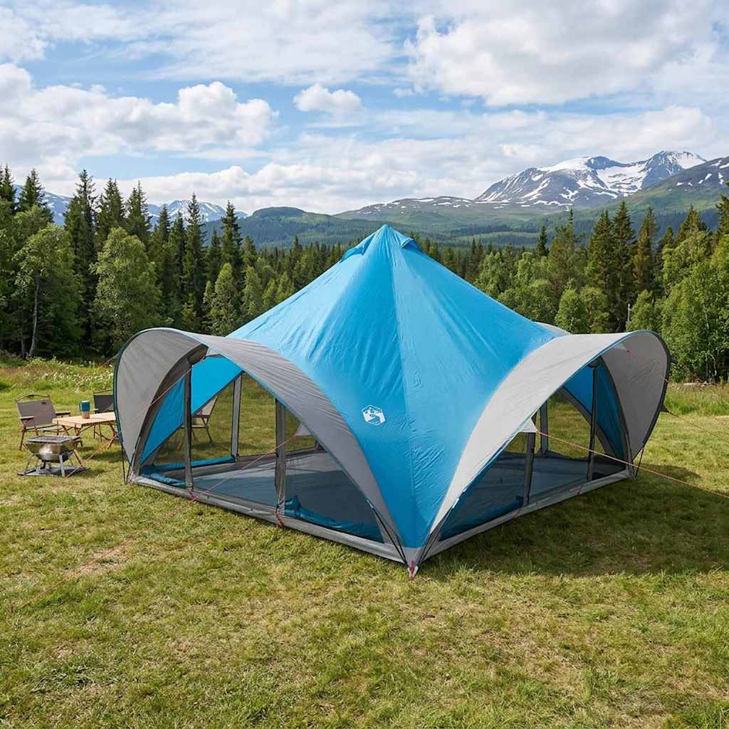 42028620_1.jpg vidaXL Tipi stan so strechou Modrá Pre 18 osôb Polyester a oceľ – Obrázok 1