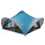 vidaXL Tipi stan so strechou Modrá Pre 18 osôb Polyester a oceľ – Obrázok 2