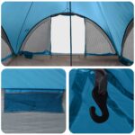 vidaXL Tipi stan so strechou Modrá Pre 18 osôb Polyester a oceľ – Obrázok 8