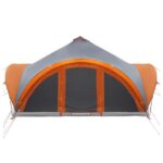 vidaXL Tipi stan Šedá a oranžová Pre 18 osôb Polyester a oceľ – Obrázok 5
