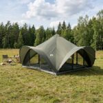 vidaXL Tipi stan Armádna zelená Pre 18 osôb Polyester a oceľ
