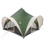 vidaXL Tipi stan so strechou Zelená Pre 6 osôb Polyester a oceľ – Obrázok 2
