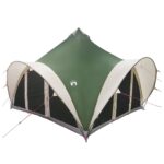 vidaXL Tipi stan so strechou Zelená Pre 6 osôb Polyester a oceľ – Obrázok 3