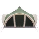 vidaXL Tipi stan so strechou Zelená Pre 6 osôb Polyester a oceľ – Obrázok 5