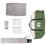 vidaXL Tipi stan so strechou Zelená Pre 6 osôb Polyester a oceľ – Obrázok 7
