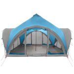 vidaXL Tipi stan so strechou Modrá Pre 6 osôb Polyester a oceľ – Obrázok 4