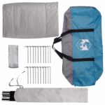 vidaXL Tipi stan so strechou Modrá Pre 6 osôb Polyester a oceľ – Obrázok 7