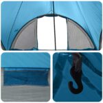 vidaXL Tipi stan so strechou Modrá Pre 6 osôb Polyester a oceľ – Obrázok 8