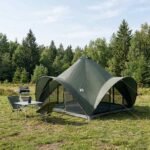 vidaXL Tipi stan Armádna zelená Pre 6 osôb Polyester a oceľ
