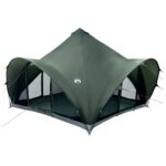 vidaXL Tipi stan Armádna zelená Pre 6 osôb Polyester a oceľ – Obrázok 2