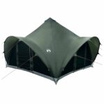 vidaXL Tipi stan Armádna zelená Pre 6 osôb Polyester a oceľ – Obrázok 3