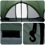vidaXL Tipi stan Armádna zelená Pre 6 osôb Polyester a oceľ – Obrázok 8