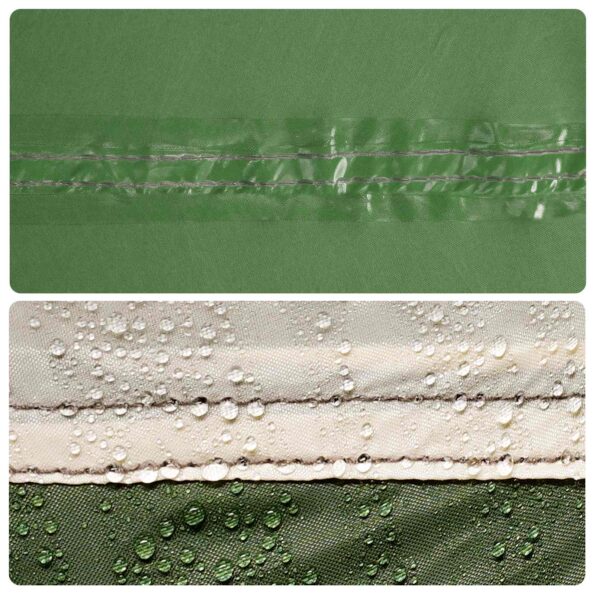 vidaXL Bočný stan Zelená 410 x 410 x 250 cm Polyester a oceľ – Obrázok 12