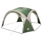 vidaXL Bočný stan Zelená 410 x 410 x 250 cm Polyester a oceľ – Obrázok 4