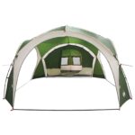 vidaXL Bočný stan Zelená 410 x 410 x 250 cm Polyester a oceľ – Obrázok 5