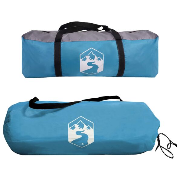 vidaXL Bočný stan Modrá 410 x 410 x 250 cm Polyester a oceľ – Obrázok 9