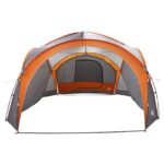 vidaXL Bočný stan Šedá a oranžová 410 x 410 x 250 cm Polyester a oceľ – Obrázok 6
