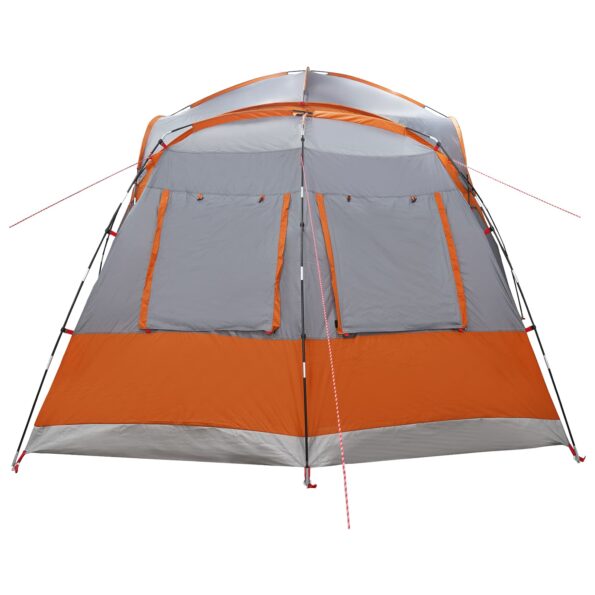 vidaXL Bočný stan Šedá a oranžová 410 x 410 x 250 cm Polyester a oceľ – Obrázok 8