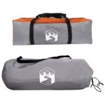 vidaXL Bočný stan Šedá a oranžová 410 x 410 x 250 cm Polyester a oceľ – Obrázok 9