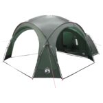 vidaXL Bočný stan Armádna zelená 410 x 410 x 250 cm Polyester a oceľ – Obrázok 2