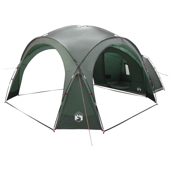 vidaXL Bočný stan Armádna zelená 410 x 410 x 250 cm Polyester a oceľ – Obrázok 2