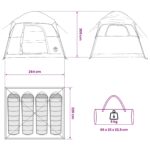 vidaXL Stan chata Olivovo zelená 244 x 213 x 183 cm Polyester a oceľ – Obrázok 13