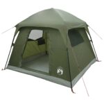 vidaXL Stan chata Olivovo zelená 244 x 213 x 183 cm Polyester a oceľ – Obrázok 2
