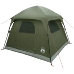 vidaXL Stan chata Olivovo zelená 244 x 213 x 183 cm Polyester a oceľ – Obrázok 3