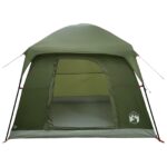 vidaXL Stan chata Olivovo zelená 244 x 213 x 183 cm Polyester a oceľ – Obrázok 4