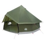 vidaXL Tipi stan Olivovo zelená 300 x 300 x 200 cm Polyester a oceľ – Obrázok 2
