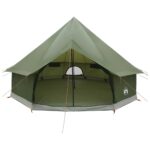 vidaXL Tipi stan Olivovo zelená 300 x 300 x 200 cm Polyester a oceľ – Obrázok 4