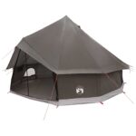 vidaXL Tipi stan Hnedá Šedá 300 x 300 x 200 cm Polyester a oceľ – Obrázok 2