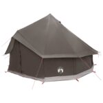 vidaXL Tipi stan Hnedá Šedá 300 x 300 x 200 cm Polyester a oceľ – Obrázok 3