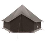 vidaXL Tipi stan Hnedá Šedá 300 x 300 x 200 cm Polyester a oceľ – Obrázok 5