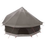 vidaXL Tipi stan Hnedá Šedá 300 x 300 x 200 cm Polyester a oceľ – Obrázok 6