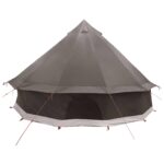 vidaXL Tipi stan Hnedá Šedá 300 x 300 x 200 cm Polyester a oceľ – Obrázok 7